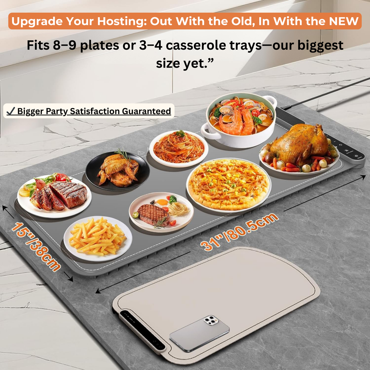 WarmitMat™- Adjustable Food Warming Mat 2.0