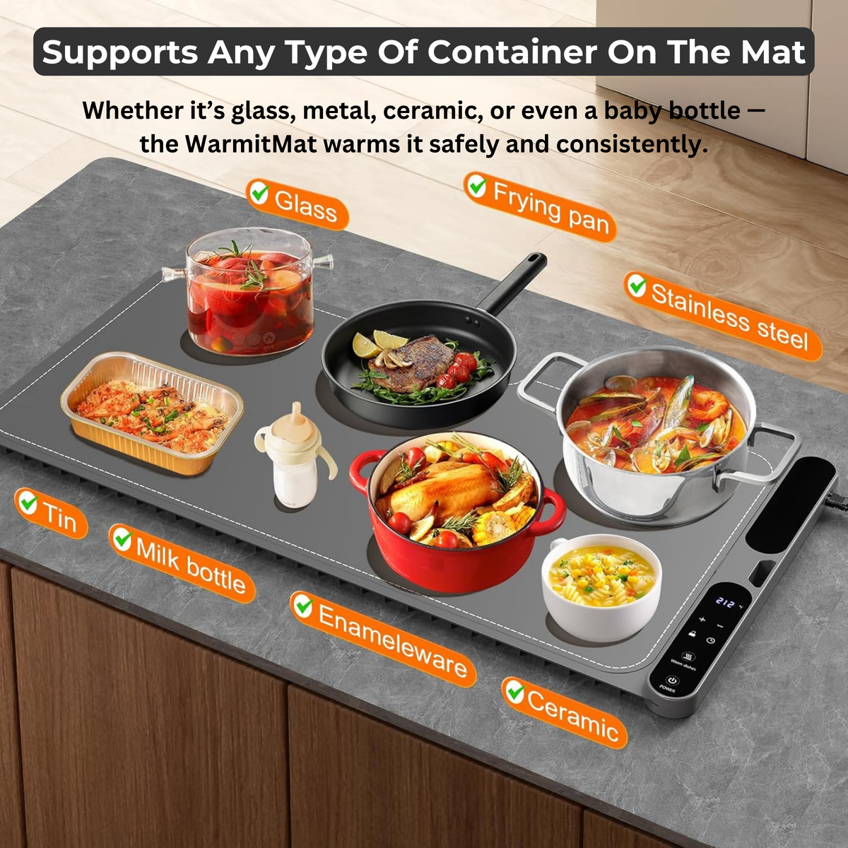 WarmitMat™- Adjustable Food Warming Mat 2.0