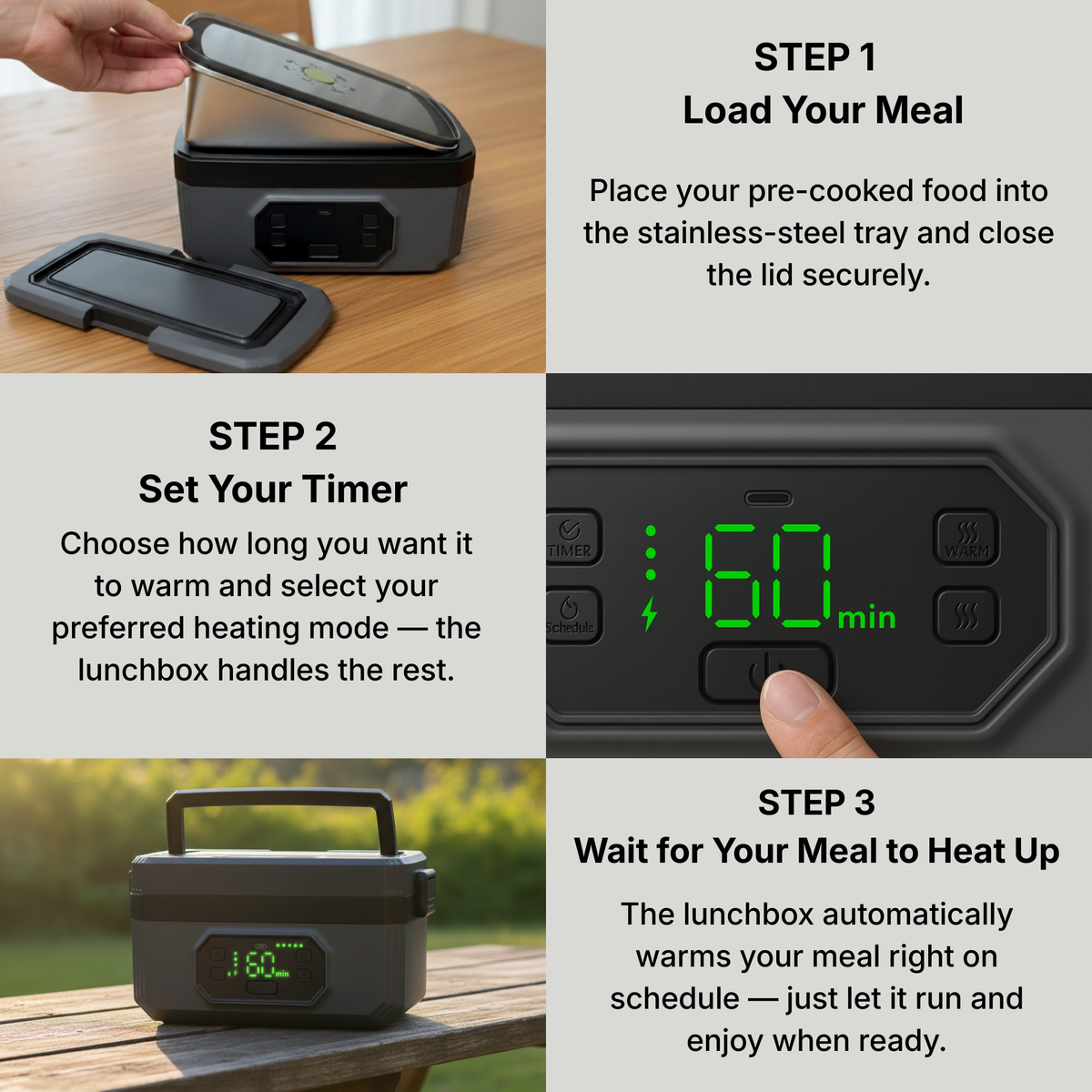 ThermaCase™ - Wireless Self Heating Lunch Box