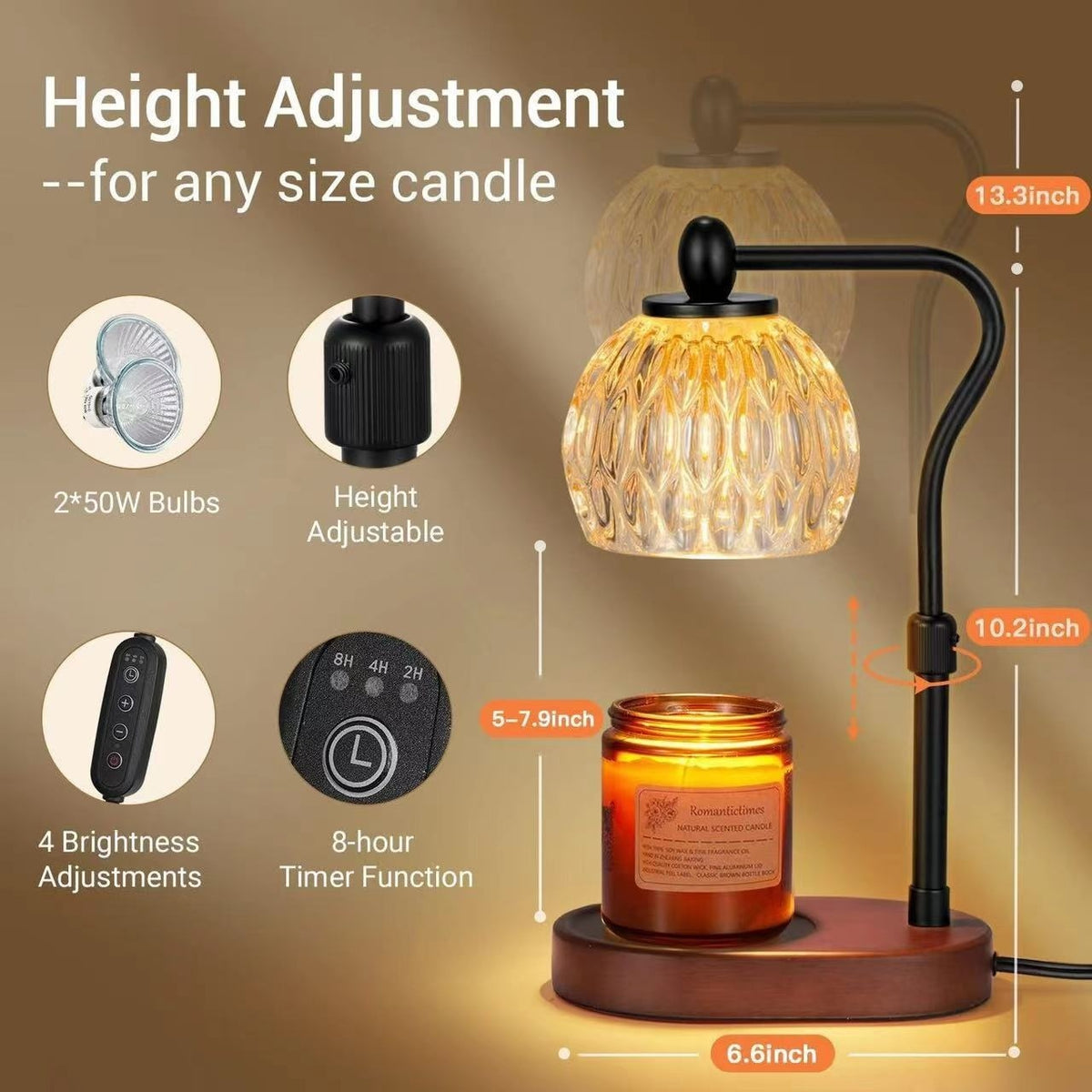 Aurora Glass Candle Warmer