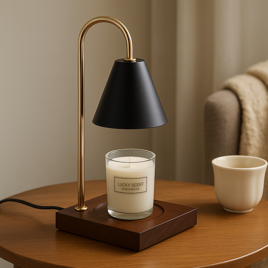 Oak & Iron Flameless Candle Warmer by IllumioGlow®