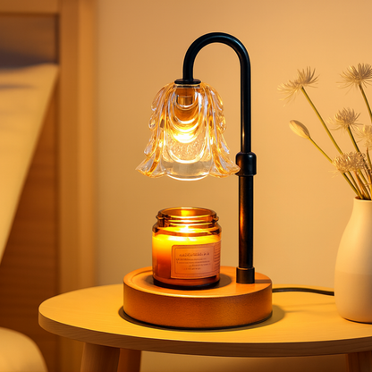 Golden Bloom Flameless Candle Warmer