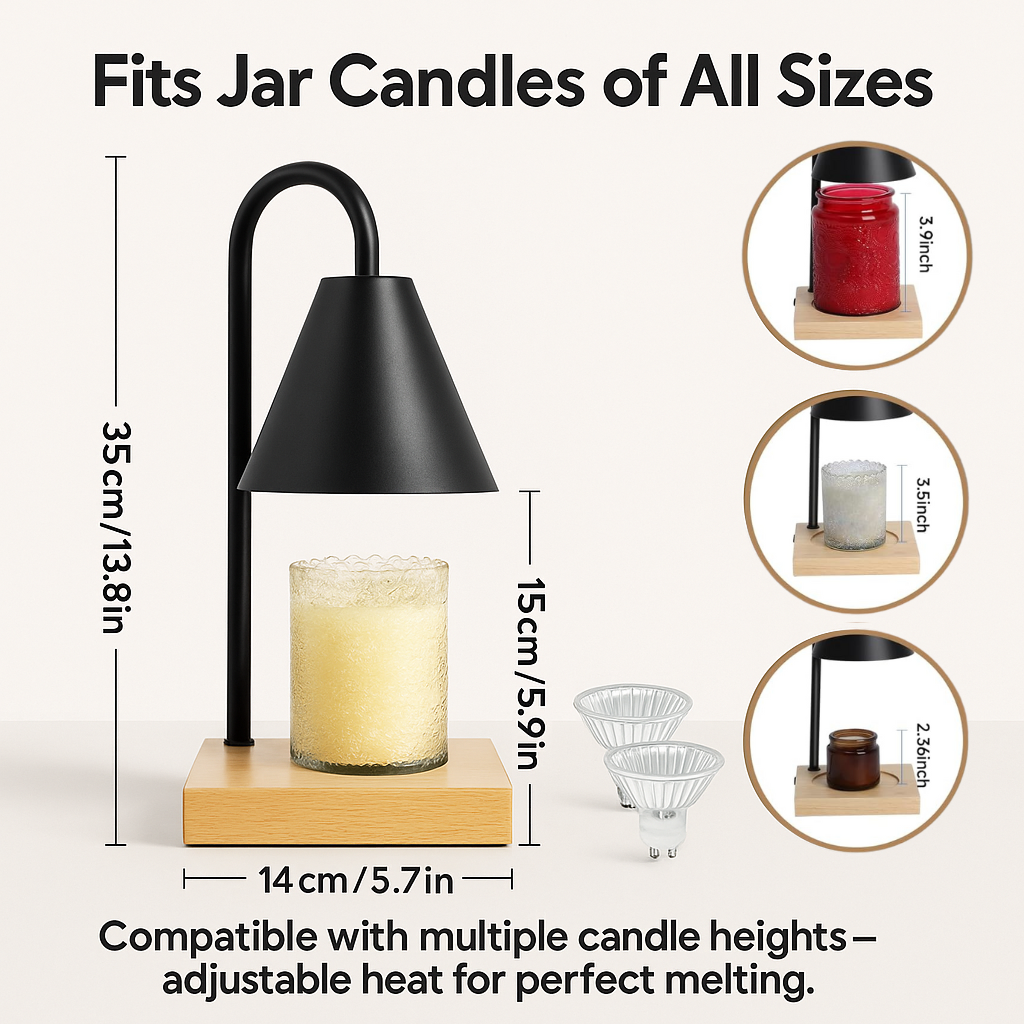 Oak & Iron Flameless Candle Warmer by IllumioGlow®